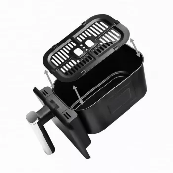 ELDOM FR200 Heißluftfritteuse 9L Doppelkorb 2200W 8 Programme LED-Display Schwarz