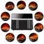 ELDOM FR200 Heißluftfritteuse 9L Doppelkorb 2200W 8 Programme LED-Display Schwarz