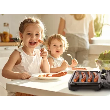Eldom GK110 Kontaktgrill 2000 W Schwarz/Silber