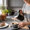 ELDOM SI560C Milchaufschäumer Schwarz - 500W Automatisches Heiß- & Kaltaufschäumen, 300ml Erwärmung, Edelstahl