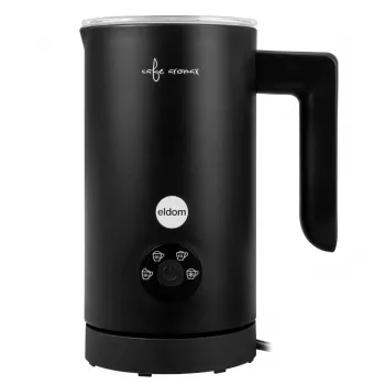 ELDOM SI560C Milchaufschäumer Schwarz - 500W Automatisches Heiß- & Kaltaufschäumen, 300ml Erwärmung, Edelstahl