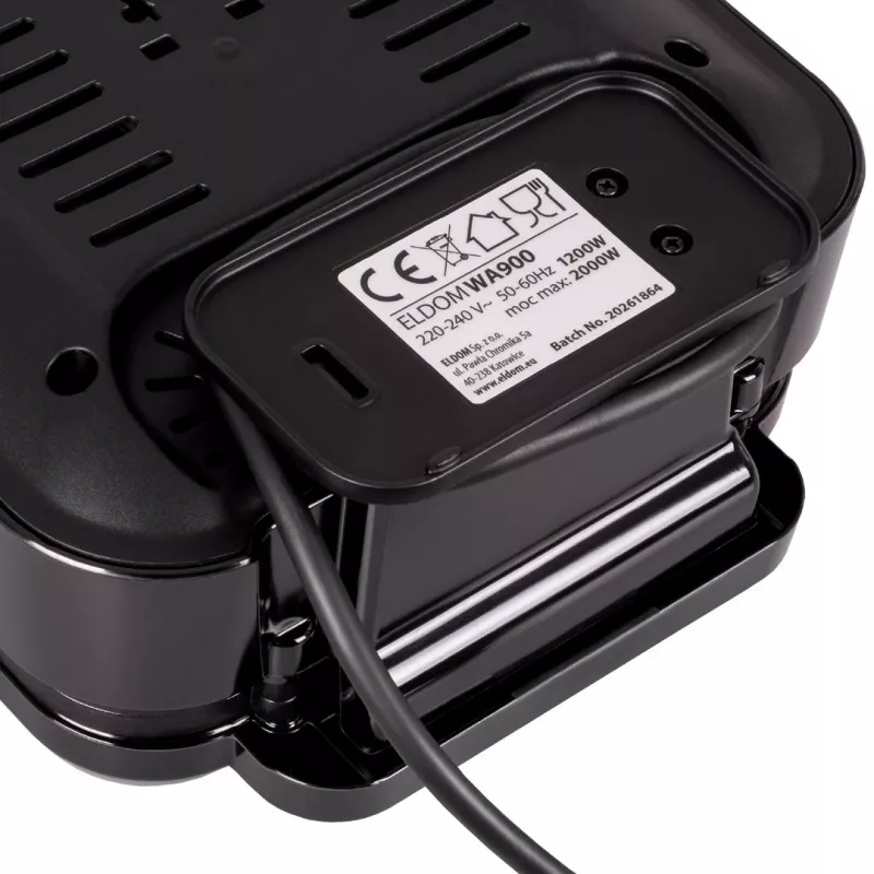 ELDOM WA900 Waffeleisen 1200W Schwarz