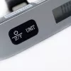 ELDOM WB10 Digitale Gepäckwaage 50 kg mit hintergrundbeleuchtetem LCD, Edelstahlhaken, Tara- und Haltefunktionen