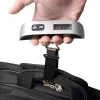 ELDOM WB10 Digitale Gepäckwaage 50 kg mit hintergrundbeleuchtetem LCD, Edelstahlhaken, Tara- und Haltefunktionen