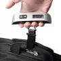ELDOM WB10 Digitale Gepäckwaage 50 kg mit hintergrundbeleuchtetem LCD, Edelstahlhaken, Tara- und Haltefunktionen