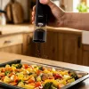 ELDOM ZMP5 batteriebetriebenes Salz- und Pfeffermühlen-Set mit Ständer, Schwarz
