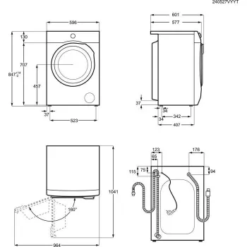 Electrolux EW2F528WP Frontlader-Waschmaschine, 8 kg, 1200 U/min, Weiß