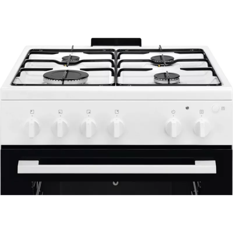Electrolux LKG604012W Freistehender Gasherd mit Gasbackofen, 60 cm, Weiß