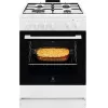 Electrolux LKG604012W Freistehender Gasherd mit Gasbackofen, 60 cm, Weiß