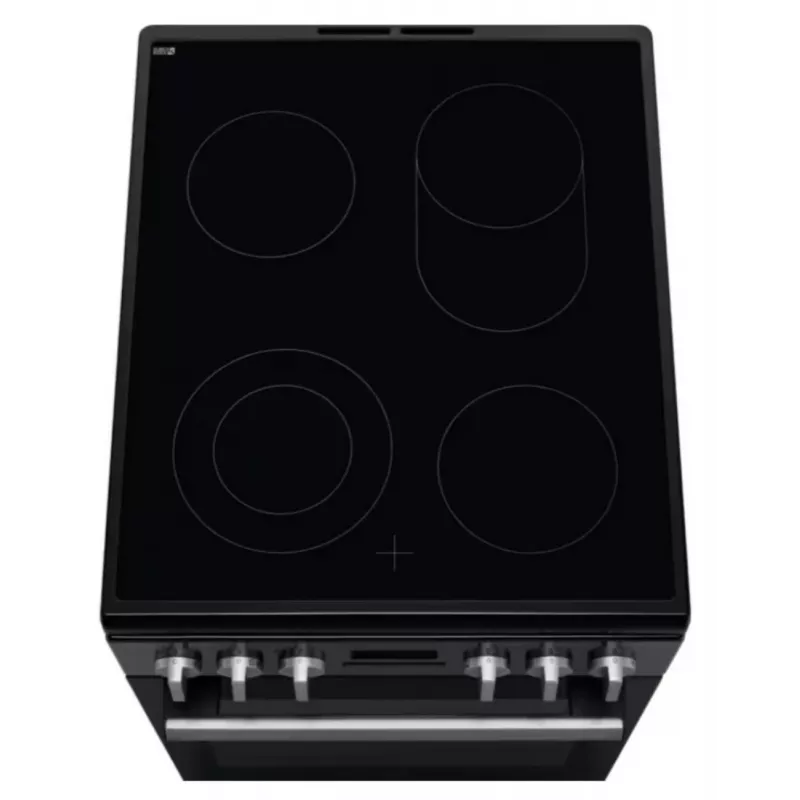 Electrolux LKR564275K freistehender Elektroherd mit Ceranfeld und Umluftbackofen, Schwarz