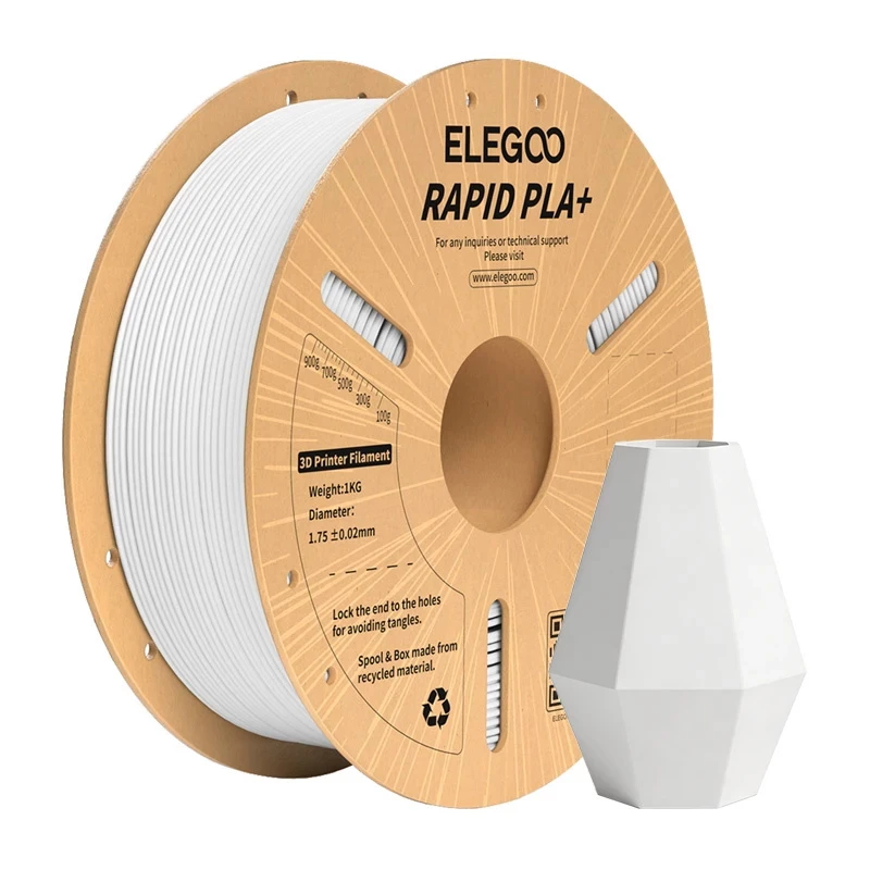 ELEGOO Rapid PLA+ Filament (Weiß) 1,75 mm 1 kg