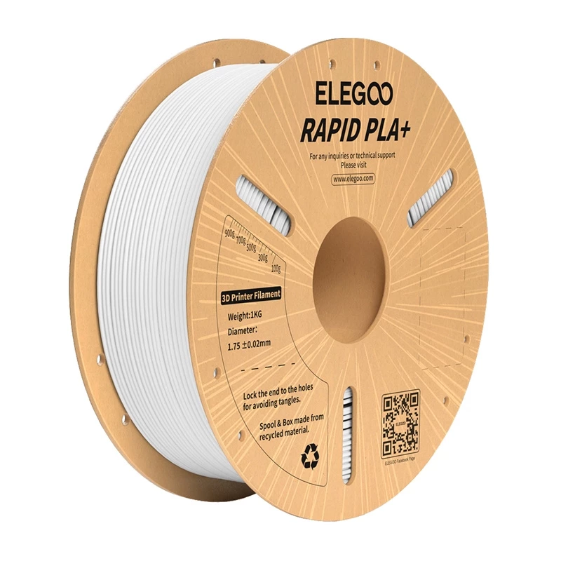 ELEGOO Rapid PLA+ Filament (Weiß) 1,75 mm 1 kg