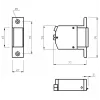 ELEKTRA-PLUS Elektrofallenschloss R1-24.10 24V DC Fail-Safe Einstemmschloss (3000N)