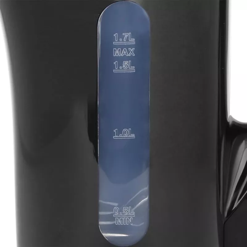 Emerio WK-123483 Wasserkocher 1,7 L Schwarz 2200 W Kabellos mit Wasserstandsanzeige