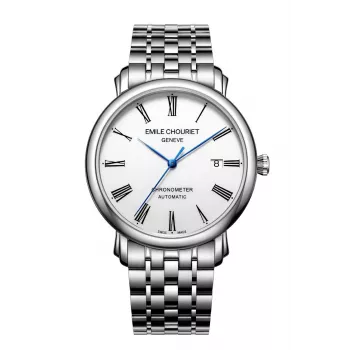 EMILE CHOURIET MAN 00116G406625 Automatikuhr 40mm schwarzes Zifferblatt Edelstahlarmband