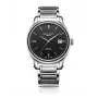 EMILE CHOURIET Herren Swiss Automatic Uhr 40mm Edelstahl Schwarzes Zifferblatt Lederarmband 081128G62586