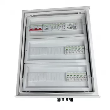 EMITER EM-854N DCAC Hermetischer IP66 Solar-PV-Kombinatorbox mit DC- & AC-Überspannungsschutz, 5 String-Eingänge, 5 MPPT, 100A 3-Phasen