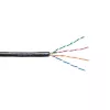 EMITER EmiterNet Outdoor UTP Cat5e Kabel PVC+PE Massivkupfer 4x2x0,5mm Schwarz