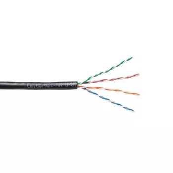 EMITER EmiterNet Outdoor UTP Cat5e Kabel PVC+PE Massivkupfer 4x2x0,5mm Schwarz