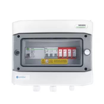 EMITER Schaltgerätekombination AC hermetisch IP65 EMITTER mit AC Dehn Typ 2 Überspannungsschutz, 25A 3-polig, RCD Typ A 40A/300mA
