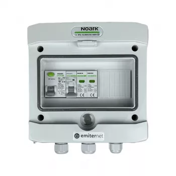 EMITER Schaltgerätekombination AC hermetisch IP65 mit Überspannungsschutzgerät AC Noark Typ 2, 16A 1-Phasig, RCD Typ A 40A/300mA