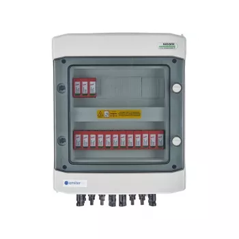 EMITER Switchgear Attached DC Hermetic IP65 EMITTER mit Dehn 1000V Typ 2 DC-Überspannungsableiter, 5x PV-String, 5x MPPT