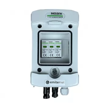 EMITER Schaltanlage angeschlossen DC hermetisch IP65 EMITTER mit Noark 1000V Typ 2 DC Überspannungsableiter, 1x PV-String, 1x MPPT