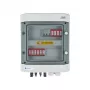 EMITER Schaltanlage angeschlossen DCAC Hermetic IP65 EMITTER mit DC-Überspannungsableiter Dehn 1000V Typ 2, 2 x PV-String, 2 x MPPT // og. AC Dehn Typ 2, 10A 3-F
