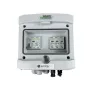 EMITER Schaltanlage angeschlossen DCAC Hermetic IP65 EMITTER mit Noark 1000V Typ 1+2 DC Überspannungsableiter, 1 x PV-String, 1 x MPPT // und AC Noark Typ 1+2, 10A 1-Phase