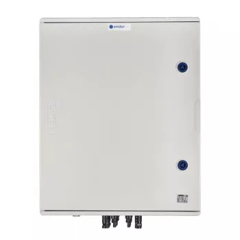 EMITER Schaltanlage DCAC hermetisch IP66 EMITTER mit DC-Überspannungsableiter Dehn 1000V Typ 1+2, 4 x PV-String, 4 x MPPT // Ogr. AC Dehn Typ 1+2, 100A 3-Phasen, FR 100A, Syg. Faz + Steckdose