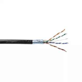 EmiterNet Externes gelgefülltes FTP (F/UTP) Cat.5e Kabel, 4x2x0,5 PE+GEL, Schwarz