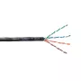 EmiterNet Outdoor Gel-Filled UTP Cat.5e Kabel, Vollkupfer, 4x2x0,5mm, PE-Mantel, Schwarz, 305m