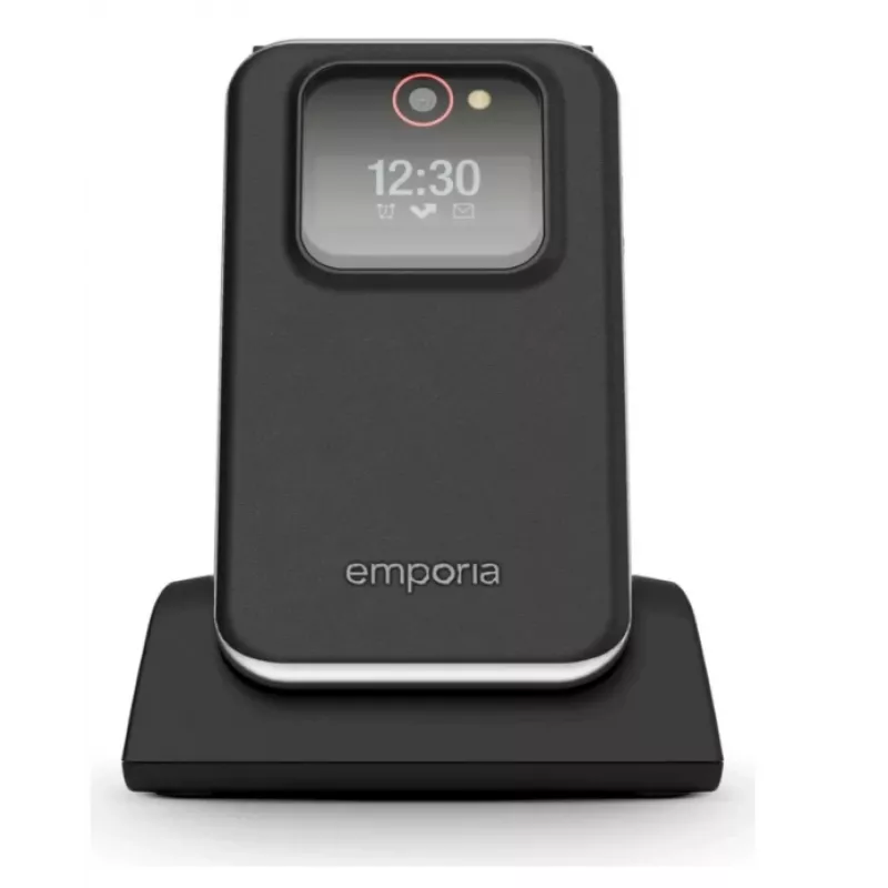 Emporia emporiaJOY V228 Klapphandy, 4G LTE, große Tasten, 2,8 Zoll TFT-Display, Schwarz