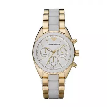 Emporio Armani AR5944 Damenuhr Roségold-Edelstahl Chronograph 38mm