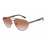 EMPORIO ARMANI EA2125-300413 Herren Rechteckige Sonnenbrille - Matt Schwarzer Rahmen, Grau Verlauf Gläser