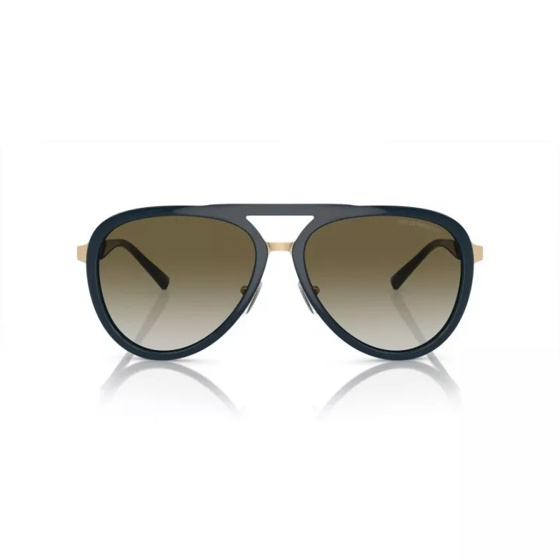 EMPORIO ARMANI EA2145-33598E Herren eckige Sonnenbrille Matt Schwarz Dunkelgrau 59mm