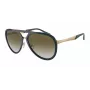 EMPORIO ARMANI EA2145-33598E Herren eckige Sonnenbrille Matt Schwarz Dunkelgrau 59mm