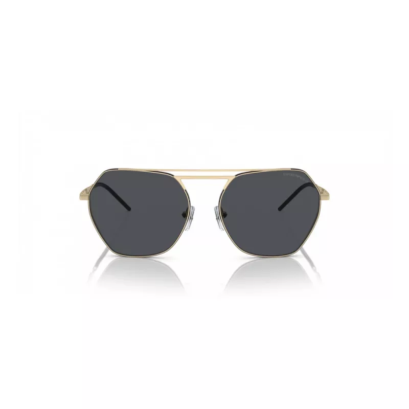 EMPORIO ARMANI EA2148-301387 Herren-Sonnenbrille, Matt-Schwarzer Rahmen, Dunkelgraue Gläser, 56 mm