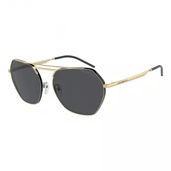 EMPORIO ARMANI EA2148-301387 Herren-Sonnenbrille, Matt-Schwarzer Rahmen, Dunkelgraue Gläser, 56 mm