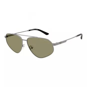 EMPORIO ARMANI EA2156-30032A Herren-Sonnenbrille - Matt schwarzer Rahmen, grau verlaufende Gläser, 59 mm