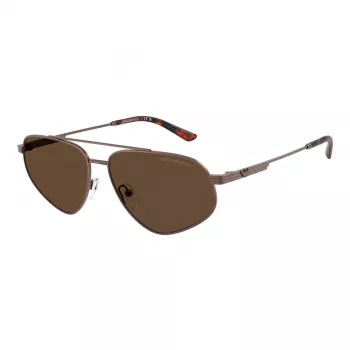 EMPORIO ARMANI EA2156-300673 Herren-Sonnenbrille, Matt Schwarz, Dunkelgraue Gläser, 59 mm