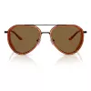 EMPORIO ARMANI EA2163-3001OR Herren-Sonnenbrille - Glänzend schwarzer Rahmen, dunkelgraue Gläser, 56 mm