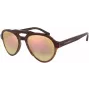 EMPORIO ARMANI EA4128F57494Z Herren-Rechteck-Sonnenbrille, matter schwarzer Rahmen, graue Gläser, 54/21/140 mm