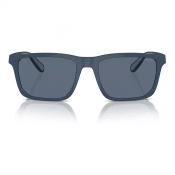 EMPORIO ARMANI EA4219-576380 Herren Rechteck-Sonnenbrille - Matt Schwarzer Rahmen, Graue Gläser, 57 mm