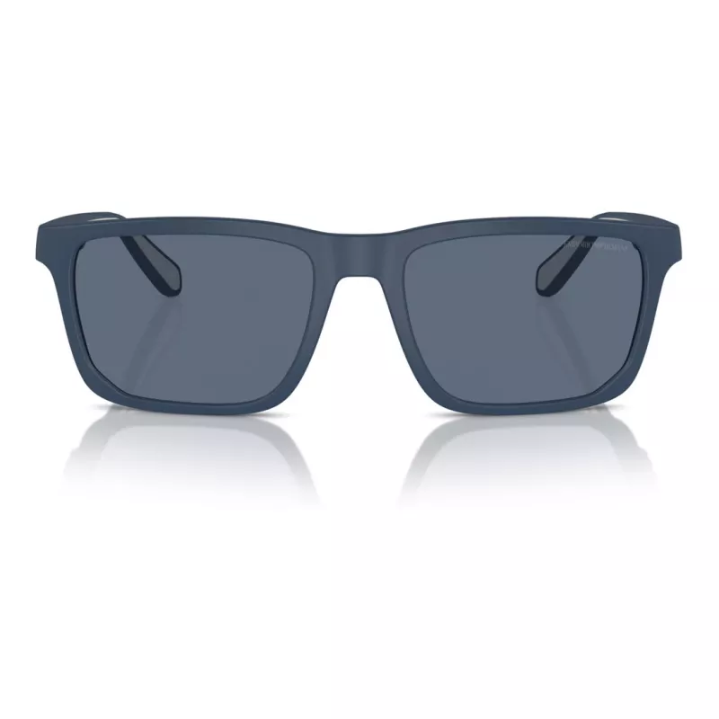 EMPORIO ARMANI EA4219-576380 Herren Rechteck-Sonnenbrille - Matt Schwarzer Rahmen, Graue Gläser, 57 mm
