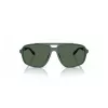 EMPORIO ARMANI EA4236U619071 Herren-Sonnenbrille - Matt schwarzer, pilot-inspirierter quadratischer Rahmen, dunkelgraue Gläser, 59 mm