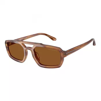 EMPORIO ARMANI EA4240U620373 Herren-Sonnenbrille - Matt schwarzer Rahmen, dunkelgraue Gläser, 53 mm