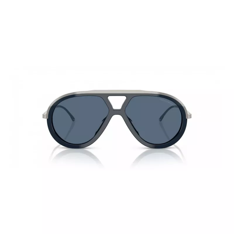 EMPORIO ARMANI EA4242U621380 Herren-Sonnenbrille - Matt schwarzer Rahmen, grau verlaufende Gläser, 56 mm