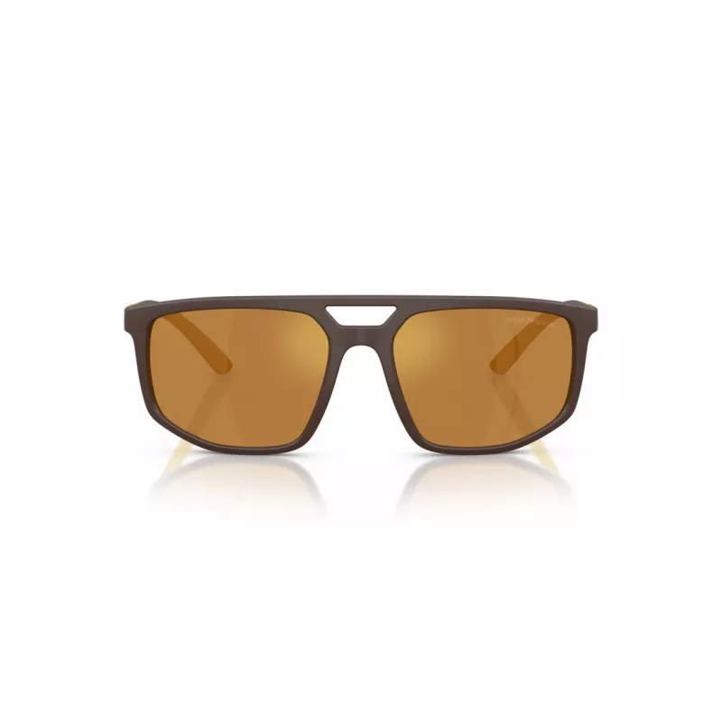 EMPORIO ARMANI EA4248U62586H Herren-Sonnenbrille Matt Schwarz Grau Spiegel Silber 58mm