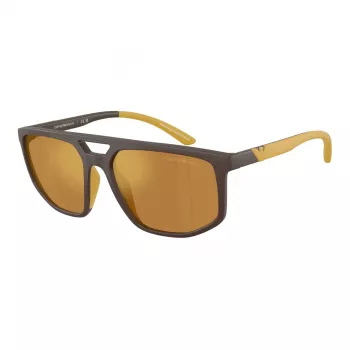 EMPORIO ARMANI EA4248U62586H Herren-Sonnenbrille Matt Schwarz Grau Spiegel Silber 58mm